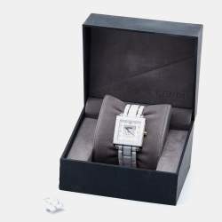 مملوكة مسبقًا ساعة يد نسائية فندي كوادرو 6200G ألماس ستانلس ستيل سيراميك بيضاء 30مم