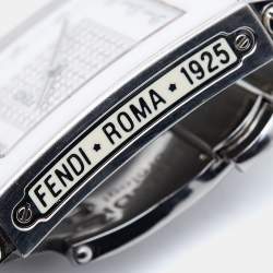 مملوكة مسبقًا ساعة يد نسائية فندي كوادرو 6200G ألماس ستانلس ستيل سيراميك بيضاء 30مم