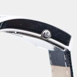 Pre Owned Fendi Black Stainless Steel Lizard Skin Leather Diamond Chameleon 30000M Women's Wristwatch 29 mm