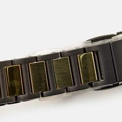 Fendi Black Two-Tone Stainless Steel Forever Fendi 103 Women's Wristwatch 19 mm