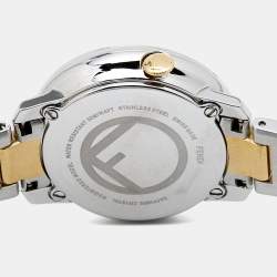 Fendi White Two-Tone Stainless Steel Run Away FOW802A2YKF0QA0 Women's Wristwatch 28 mm