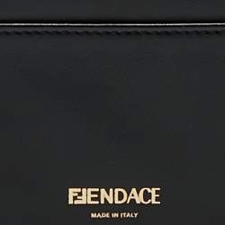 Fendi x Versace Black/Gold Leather Fendace Lanyard Card Holder