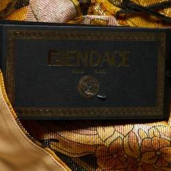 Fendace Fendi X Versace Multicolor Printed Lurex Midi Dress M