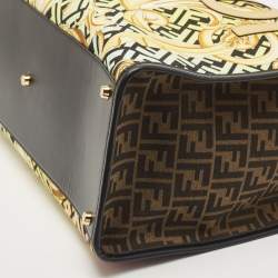 Pre Owned Fendi x Versace Multicolor Baroque Print Canvas and Leather Large Fendace Sunshine Tote