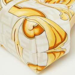 Fendi x Versace Gold/Yellow Baroque Print Fabric Fendace First Clutch Bag