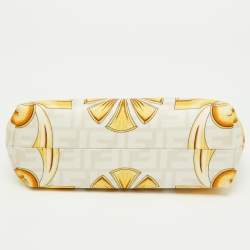 Fendi x Versace Gold/Yellow Baroque Print Fabric Fendace First Clutch Bag