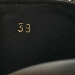 Pre Owned Fendi x Versace Gold/Black Metal Mesh Pool Slides Size 38