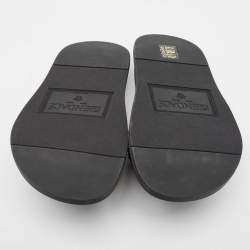 Fendi x Versace Black Rubber Flat Slides Size 37