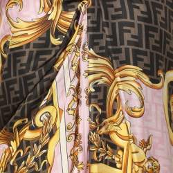 Fendace Multicolor Printed Silk Mini Dress S