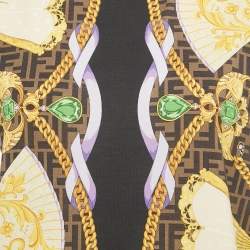 Pre Owned Fendace Multicolor Printed Cotton Crewneck T-Shirt M
