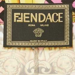 مملوكة مسبقًا Fendace Multicolor FF and Barocco Print Jersey Leggings M