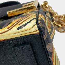 Fendi x Versace Black/Brown PVC and Leather La Medusa Top Handle Bag