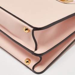 Fendi x Versace Light Pink Leather Peekaboo Iseeu Top Handle Bag