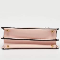 Fendi x Versace Light Pink Leather Peekaboo Iseeu Top Handle Bag