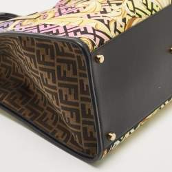 Fendi x Versace Multicolor Baroque Print Canvas and Leather Large Fendace Sunshine Tote