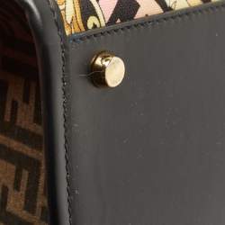 Fendi x Versace Multicolor Baroque Print Canvas and Leather Large Fendace Sunshine Tote