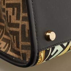 Fendi x Versace Multicolor Baroque Print Canvas and Leather Large Fendace Sunshine Tote
