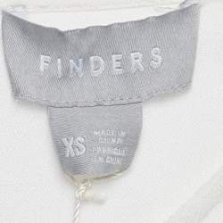 Pre Owned Finders Keepers The Label White Crepe Grommet Detail Maxi Dress XS