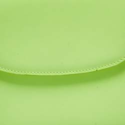 Pre Owned حقيبة كروس بودي فولكلور جلد بحلقة لون أخضر نيون