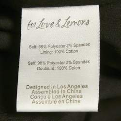 Pre Owned For Love & Lemons Monogram Floral Embroidered Checks Mini Dress M