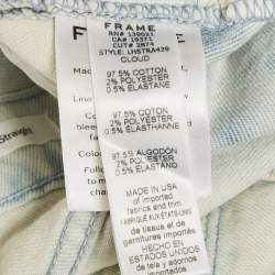 Pre Owned Frame Blue Denim  Washed Skinny Le High Straight S/Waist 27"