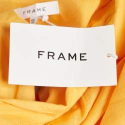 Frame Yellow Ramie Kaftan Maxi Dress XS
