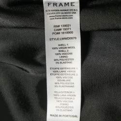 Pre Owned Frame Black Wool Wrap Round Tux Mini Dress M