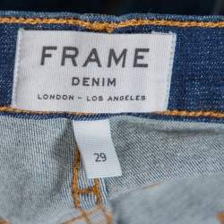 Frame Navy Blue Denim Le Skinny de Jeanne Crop Lennox Jeans M