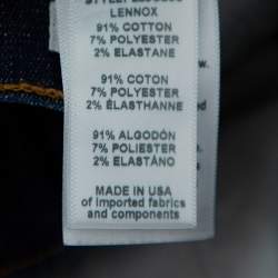 Frame Navy Blue Denim Le Skinny de Jeanne Crop Lennox Jeans M