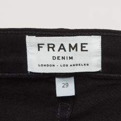 Frame Black Denim Ali High Rise Cigarette Skinny Jeans M