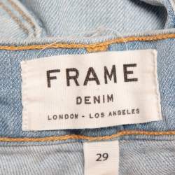 Frame Blue Faded Denim Le Skinny de Jeanne Crop Jeans M