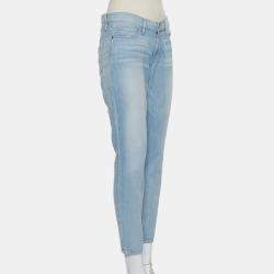 Frame Blue Faded Denim Le Skinny de Jeanne Crop Jeans M