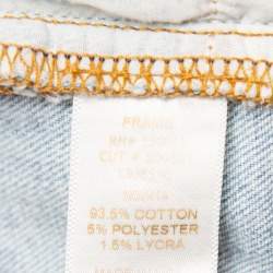 Pre Owned بنطلون جينز فريم دسترويد �نوويتا سكيني دنيم باهت أزرق مقاس متوسط