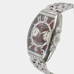 Franck Muller Red Stainless Steel Casablanca 5850 CC A Automatic Women's Wristwatch 30 mm