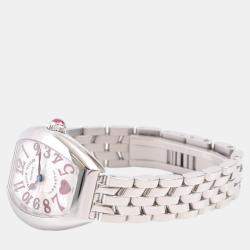 Franck Muller Silver Stainless Steel Heart to Heart Quartz Women's Wristwatch 28 mm