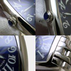 Franck Muller Blue Stainless Steel Cintree Curvex 1752QZ AC Quartz Women's Wristwatch 25 mm