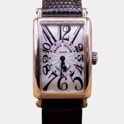 Franck Muller Silver Stainless Steel Long Island Quartz Women's Wristwatch 23 mm