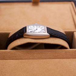 Franck Muller Silver 18k White Gold Curvex 2502QZ Quartz Women's Wristwatch 25 mm