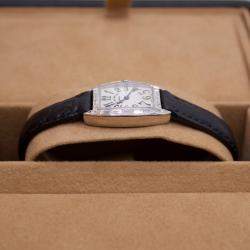 Franck Muller Silver 18k White Gold Diamond Curvex Manual Winding Women's Wristwatch 20 mm