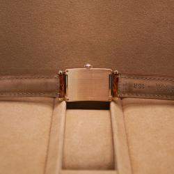 Franck Muller Silver 18k Rose Gold Long Island Quartz Women's Wristwatch 23 mm