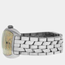 Franck Muller Salmon Stainless Steel Casablanca 7500S6 Manual Winding Women's Wristwatch 28 mm