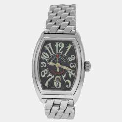 Franck Muller Black Stainless Steel Conquistador 8001 L SC Automatic Women's Wristwatch 28 mm