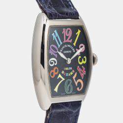 Franck Muller Color Dreams 7502QZ Black 18K White Gold Women's Wristwatch 29mm