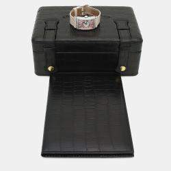 مملوكة مسبقًا ساعة يد نسائية فرانك مولر لونغ آ�يلاند كوارترز ذهب أبيض مرصعة بالألماس 23 مم