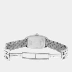 Pre Owned Franck Muller Curvex 1750 S6 D Manual Winding Diamond 18K White Gold Women's Wristwatch 25 mm