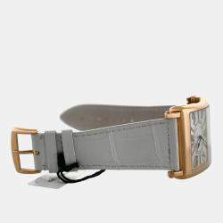 Pre Owned Franck Muller Master Square 6002 H QZ REL 6/6 Quartz 18K Rose Gold Women's Wristwatch 36 mm