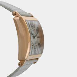 Pre Owned Franck Muller Master Square 6002 H QZ REL 6/6 Quartz 18K Rose Gold Women's Wristwatch 36 mm