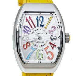 Pre Owned Franck Muller Silver Stainless Steel Vanguard Color Dreams V 32 QZ Women's Wristwatch 32 mm