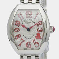 Franck Muller Silver Stainless Steel Heart to Heart 5002S QZ C4H Quartz Women's Wristwatch 25 mm