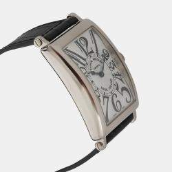 Franck Muller Silver 18k White Gold Long Island 950 QZ Quartz Women's Wristwatch 26 mm